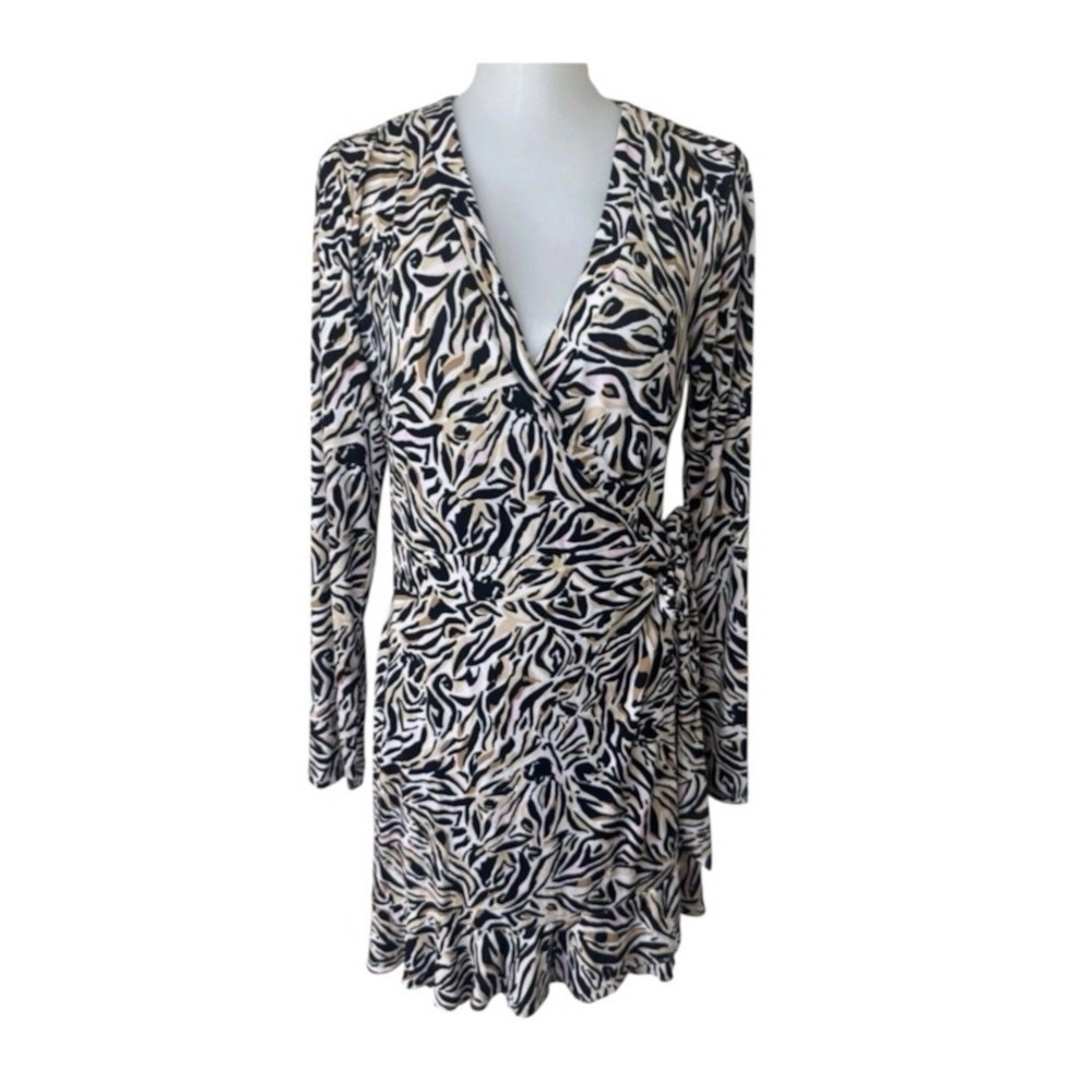 Lilly Pulitzer Rilla Romper/Wrap Dress Zebra Print Women's Medium